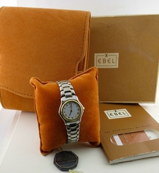 EBEL SPORTWAVE WATCH LADYS TWO TONE REF 1057901 SWISS MADE OEM WITH BOX/PAPERS