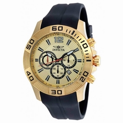 Invicta 20302 Gold Dial Pro Diver Quartz Chronograph Mens Watch