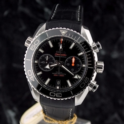 bnib OMEGA SEAMASTER Planet Ocean Chrono BLACK 46mm CoAxial 215.33.46.51.01.001