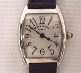 Authentic Franck Muller Ladies Cintree Curvex 2251 QZ No 76 Watch 18k White Gold