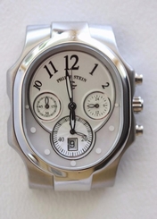 Philip Stein Lg Stainless Steel Classic Natural Frequency Technology Watch $600