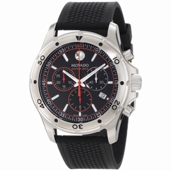 NEW MOVADO MEN'S PERFORMANCE BLACK TEXTURED RUBBER STRAP WATCH 2600100