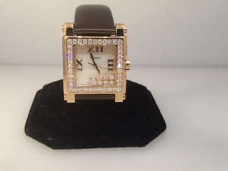 CHOPARD HAPPY SPORT SQUARE ROSE GOLD DIAMOND LADIES WATCH NEW! $23,980 RETAIL!!!