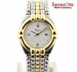  Chopard GSTAAD 33/9119 White Dial 18K Gold/Stainless Steel Quartz Women's Watch
