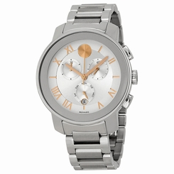 New Movado Bold Luxe Chrongraph Stainless Steel 40mm Unisex Watch 3600205