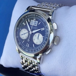 A. Lange & Sohne Datograph Platinum RARE on Bracelet Chronograph 39mm watch.