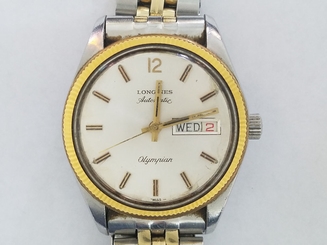 Vtg Longines Olympian 17j Automatic 1512 - 508- DayDate Swiss Watch- 3642
