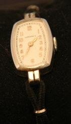 Vintage ladies' 1937 Swiss, 17J, Longines, gold dress wristwatch, running great!
