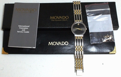 Men's Movado Swiss Quartz Esperanza Silver & Gold TN Two-Tone Watch 84.19.861.1