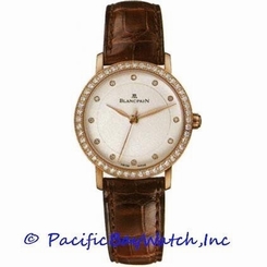 NEW Blancpain Villeret Ultra Slim $15,900.00 Diamond 18k Yellow Gold watch.