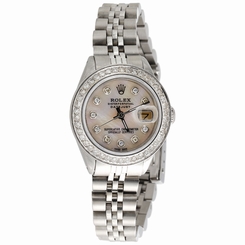  Ladies Stainless Steel Rolex Datejust Jubliee Diamond Watch White MOP Dial 1.5Ct