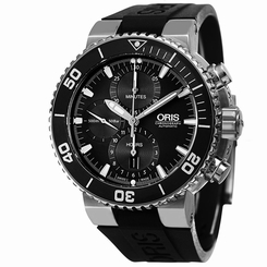 New Oris Aquis Chronograph Rubber Strap Men's Watch 77476554154RS