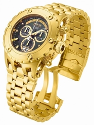 New Mens Invicta 80487 Reserve Subaqua Chronograph Gold Tone Bracelet Watch