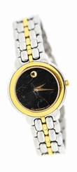 Movado 81.A1.833 Quartz Two-Tone Stainless Steel Black Face Watch