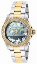 Invicta Women's 90289 Angel Quartz 3 Hand Pearl Dial Ladies Watch