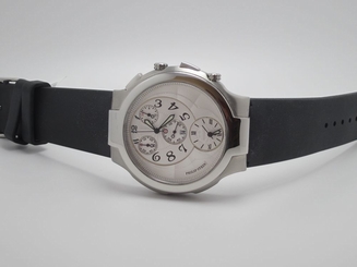  PHILIP STEIN 9-CRW-RB MENS CHRONO WHITE FACE WATCH