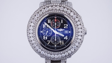 New Breitling Super Avenger II (two) Watch  A13371 All Clean Diamonds 27 Carats