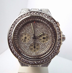 Men's ICED OUT BREITLING HERCULES 45mm. Over 20 CTW! Diamonds! A39363.