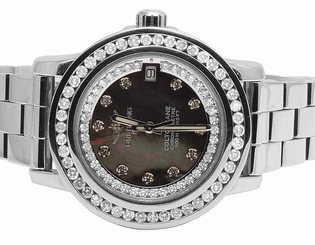 New Ladies Breitling Aeromarine Colt Oceane 33 Diamond Watch A77387 2.5 Ct