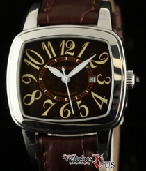  New JeanRichard 26113-11-l1A-AAlD Steel Brown Arabic Box/Papers/Warranty