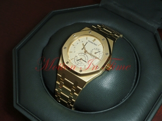 Audemars Piguet Royal Oak Y/G 37mm Ivory Dial Dual Time 25730BA.OO.0789BA.01