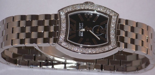  New Bedat & Co Concept B3 Ladies Swiss 1.50ct.aprx.diamond Watch CB03.SSB.black