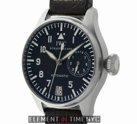 IWC Big Pilot 7-Day Steel 46mm Black Dial Slow-Beat Movement Fish Crown IW5002