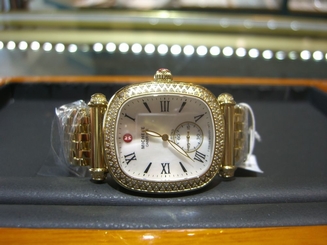NEW AUTHENTIC MICHELE CABER ISLE DIAMOND LADIES WATCH MWW16C000008 WOMENS WATCH