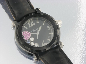 Chopard Happy Sport Watch w/ Happy Diamonds Ladies Unisex Quartz Watch Ltd Edt