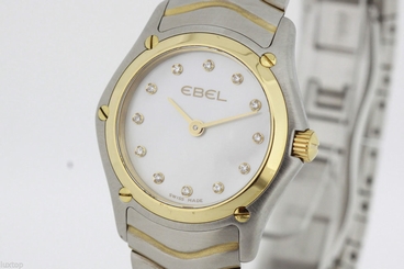 EBEL Classic Steel Gold Ladies Watch MoP Dial with Diamonds Ref. 1003F11 (2017)