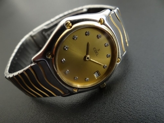 Beautiful EBEL Classic Wave Ladies Watch~SS & 18K Solid Gold~Diamond Dial~WOW!