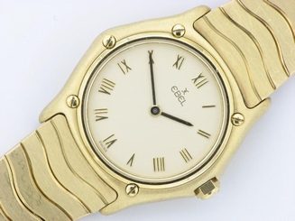 EBEL CLASSIC WAVE SPORT LADIES WATCH 18K YELLOW GOLD WATCH - EBEL CLASSIC WAVE