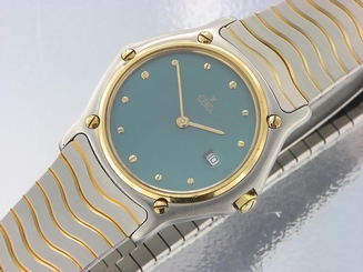 EBEL CLASSIC WAVE SPORT LADIES WATCH UNISEX STAINLESS STEEL & GOLD QUARTZ WATCH
