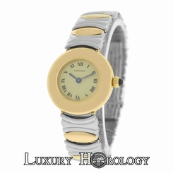 Genuine Ladies Cartier Colisee 1711 Stainless Steel 18K Rose Gold Quartz Watch