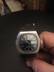 VINTAGE RADO COMPANION AUTOMATIC DAY&DATE BLUE DIAL DRESS MEN'S WATCH NICE!