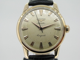 LONGINES CONQUEST 18K SOLID GOLD - Completely Serviced - Swiss Made - YEAR 1949