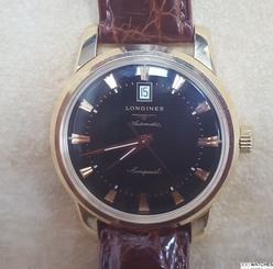 Men's Longines 18k Yellow Gold Automatic Date Watch