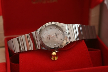 Omega Constellation Steel Ladies 27mm Diamond Dial 2015 New Condition Full Paper