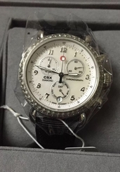 New Authentic Michele CSX 36 Chronograph Diamond Ladies Quartz steel Watch