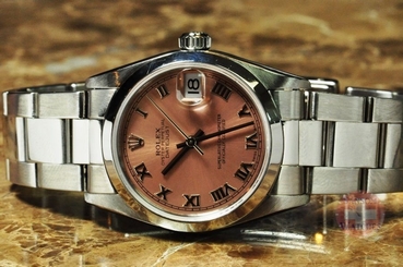  Rolex Datejust Midsize 31mm Model 68240 with Pink Roman Dial