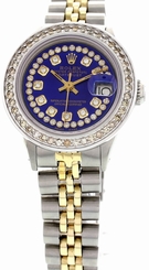 Ladies Rolex Oyster Perpetual DateJust 18K Yellow Gold Stainless Steel Watch 651