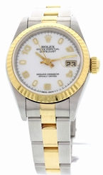 Ladies Rolex Datejust 18K Yellow Gold and Stainless Steel Watch 69173