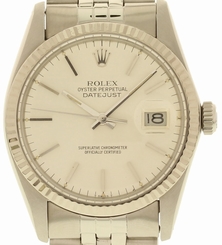Men's Rolex Datejust SS 16014 18K WG Bezel