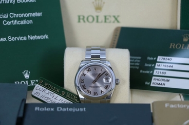 New Rolex Unisex Watch Datejust 31mm Midsize 178240 Stainless Steel Automatic