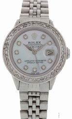 Ladies Rolex Oyster Perpetual Datejust 16014 Diamond Bezel