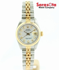 Rolex Datejust 69173 MOP Diamond Dial Two Tone 18K/Steel Automatic Women's Watch