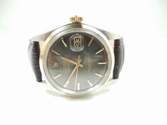 CLASSIC 1966 SS/GOLD ROLEX DATEJUST REF 1600 WRISTWATCH. SERVICED