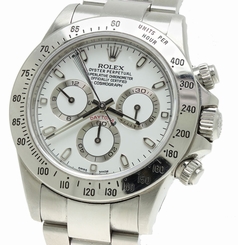 Rolex Daytona Stainless Steel White Dial Watch - 116520 V SERIAL