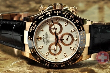 Rolex Daytona 116515LN Rose Gold & Ceramic Ivory with Warranty Card / Papers