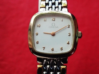 AUTHENTIC WOMEN'S OMEGA DEVILLE QUARTZ GOLD/ STAINLESS STEEL SERVICED